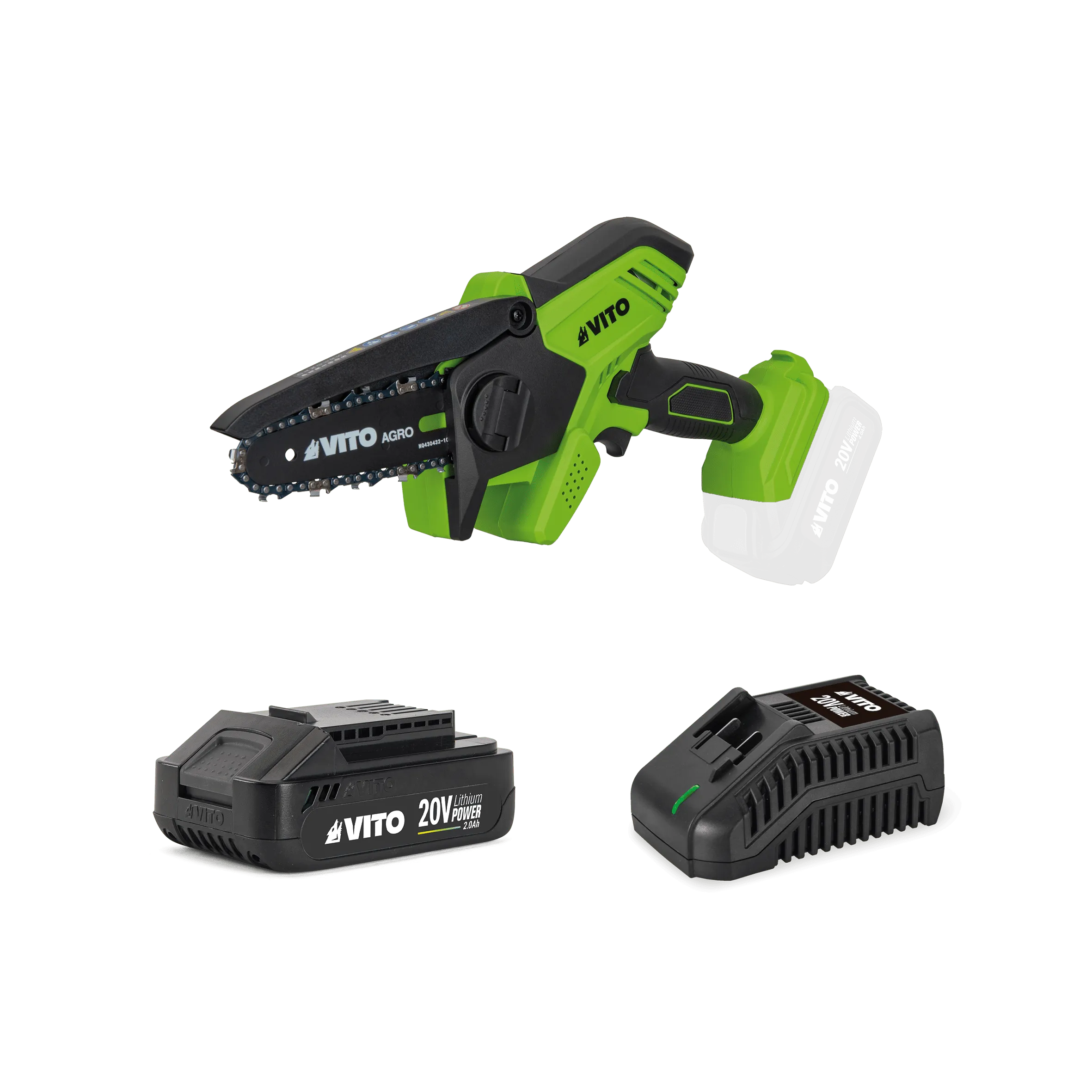 PACK7EGOGARDEN | Mini Chainsaw Ego 20V, 100Mm Chain, With Battery