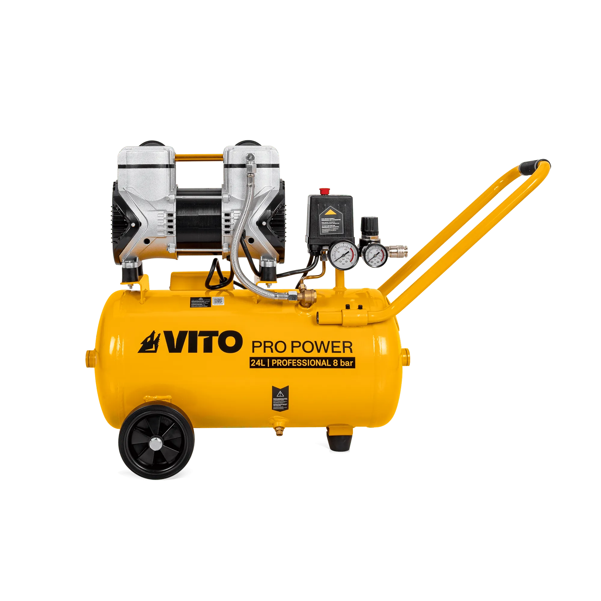 VICSOS25A | Compressor Sem Óleo Silencioso 24Lt 8 Bar 2.0Cv | VITO